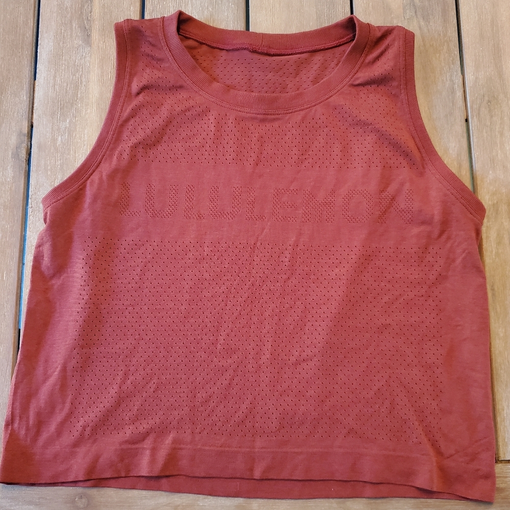 Lululemon Cropped Mesh Muscle Tank